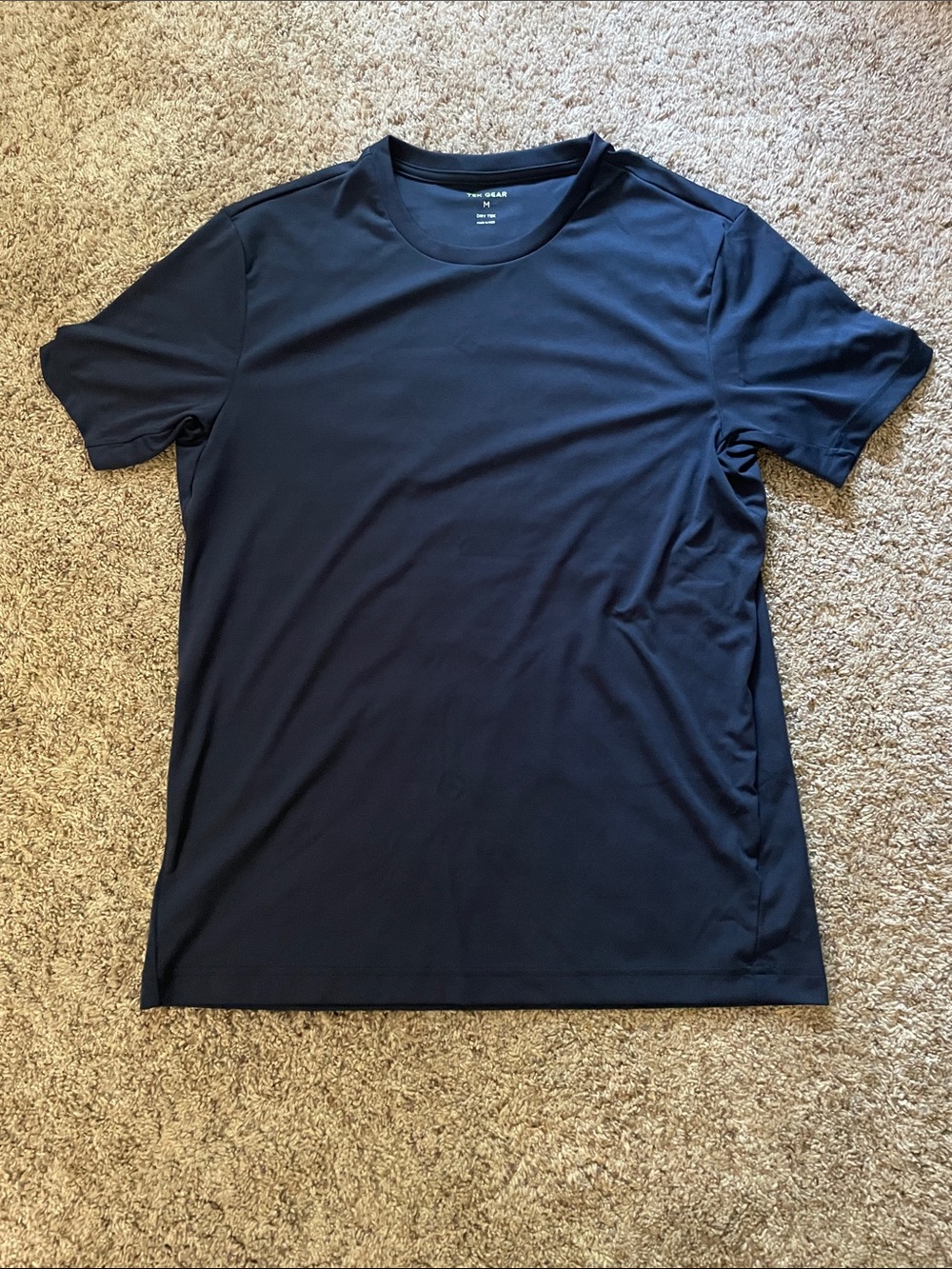 Men’s Medium Dark Blue Tek Gear Activewear T-shirt
